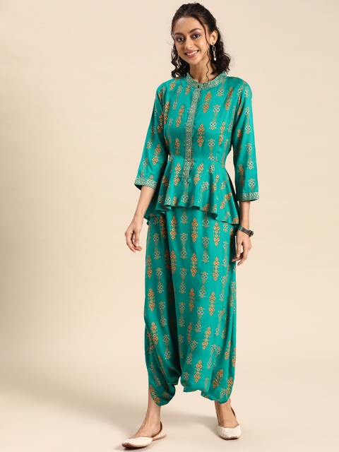 

MABISH by Sonal Jain Turquoise Blue Basic Jumpsuit