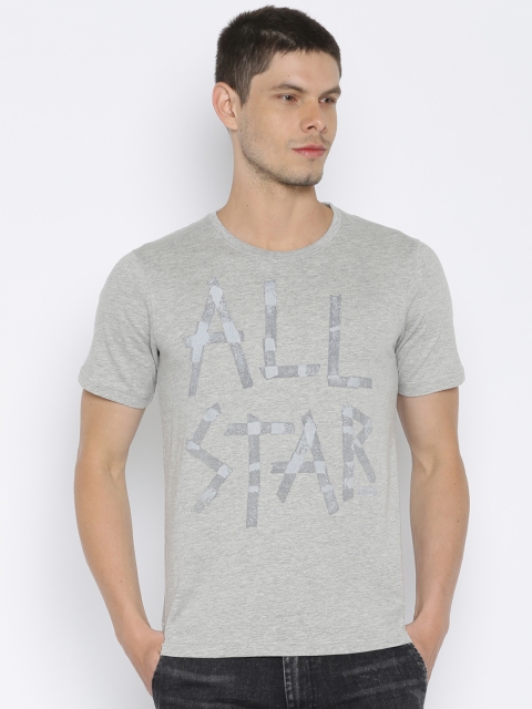 

Converse Men Grey Melange Printed T-shirt