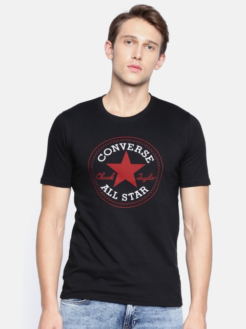 

Converse Men Lime Green Printed T-shirt, Black
