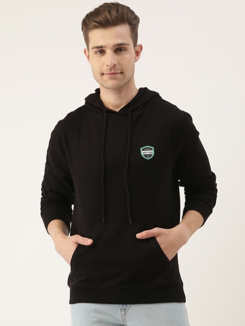 

IVOC Men Black Solid Regular Fit Hooded Sweatshirt