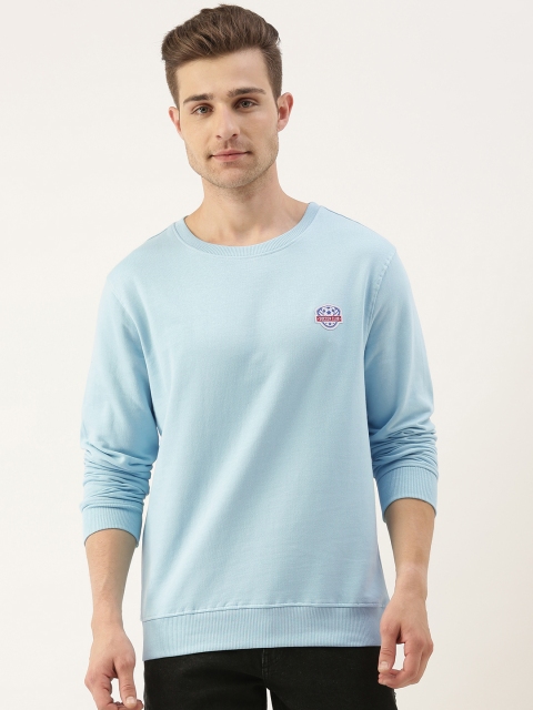 

IVOC Men Turquoise Blue Sweatshirt