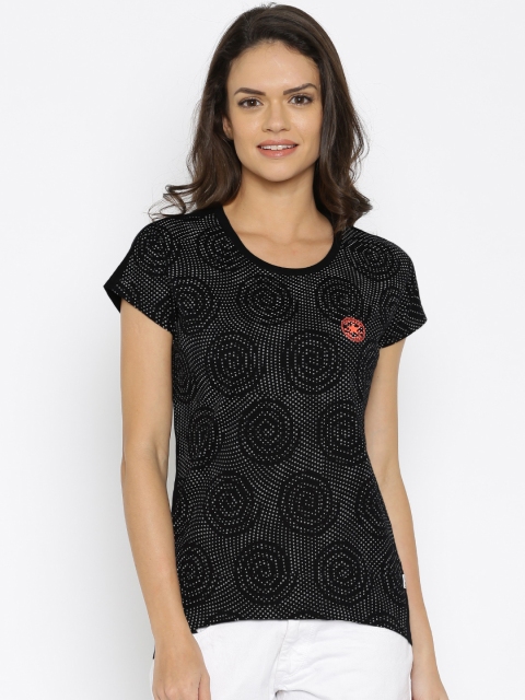 

Converse Women Black Printed Round Neck T-shirt