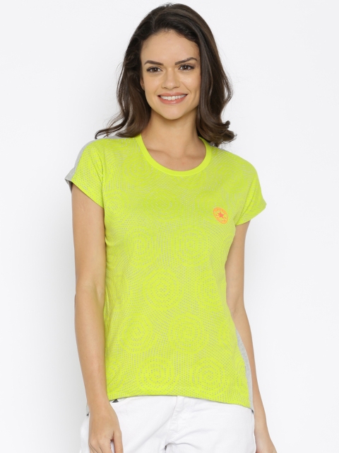 

Converse Women Fluorescent Green Printed Round Neck T-Shirt