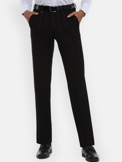 

V Dot Men Black Slim Fit Formal Trousers