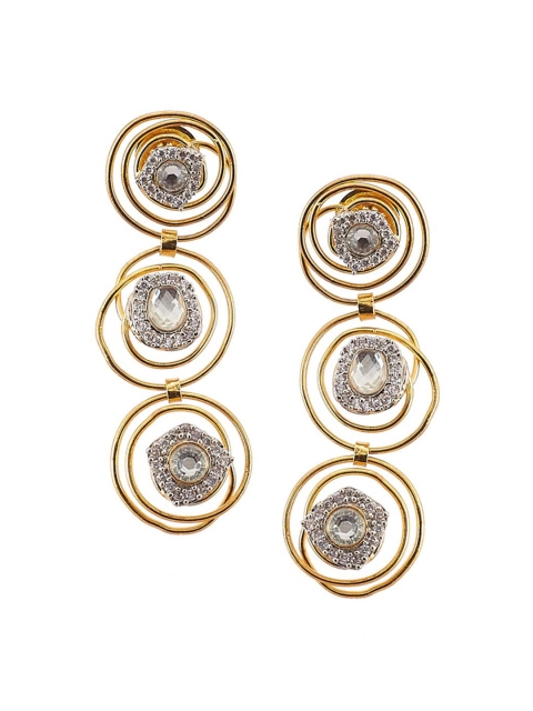 

Biba Women Gold-Toned Contemporary Drop Earrings