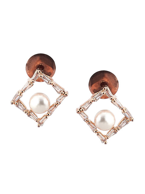 

Biba Woman Rose Gold Contemporary Studs Earrings