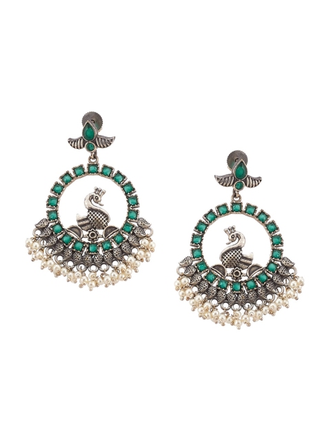 

Biba Green Contemporary Chandbalis Earrings
