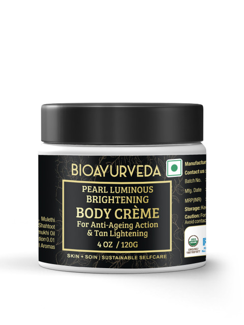 

BIOAYURVEDA Pearl Luminous Brightening Body Cream, Black