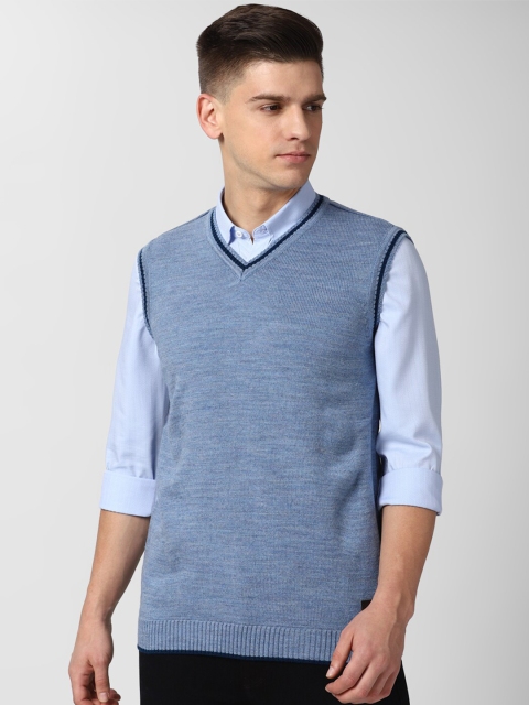 

Peter England Casuals Men Blue Sweater Vest