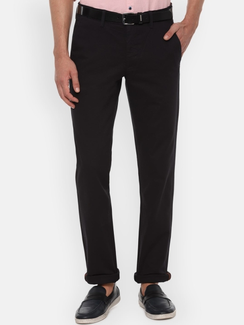 

Van Heusen Sport Men Black Pure Cotton Slim Fit Trousers