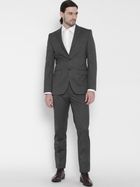 

Raymond Grey Single-Breasted Contemporary Fit Formal Suit