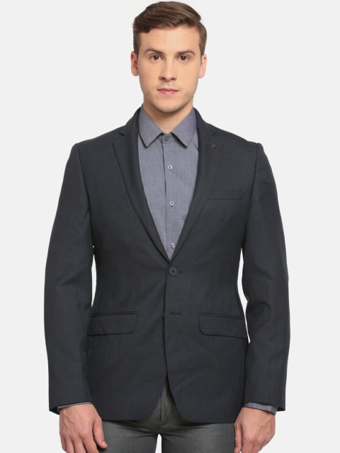 

Raymond Blue Slim Fit Single-Breasted Patterned Formal Blazer