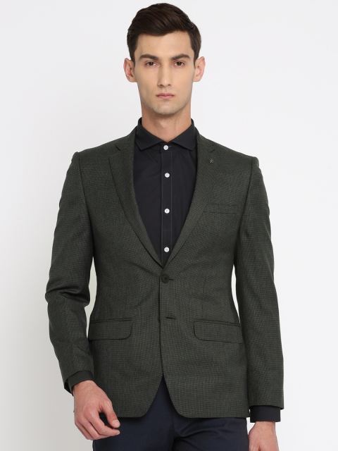 

Raymond Grey Checked Slim Fit Single-Breasted Formal Blazer