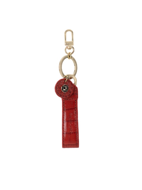 

Da Milano Unisex Red & Gold-Toned Solid Key Chain