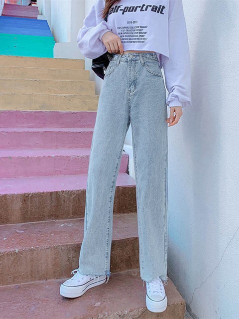 

URBANIC Women Blue Wide Leg High-Rise Jeans