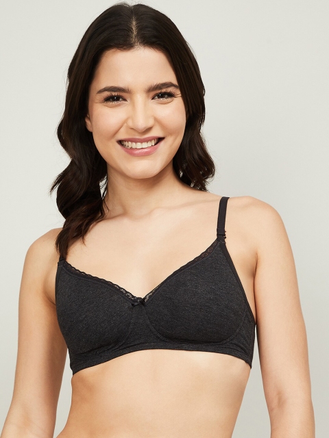 

Ginger by Lifestyle Charcoal Underwired Lightly Padded Plunge Bra