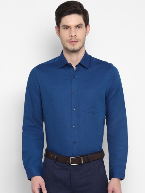 

Turtle Men Blue Slim Fit Opaque Cotton Formal Shirt