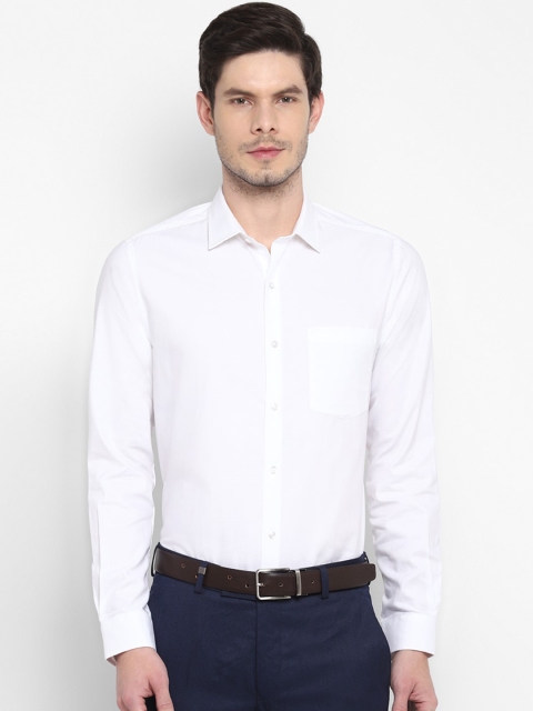 

Turtle Men White Slim Fit Opaque Formal Shirt