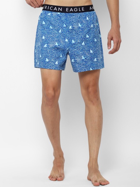 

AMERICAN EAGLE OUTFITTERS Men Blue Printed Boxers WES0231201400