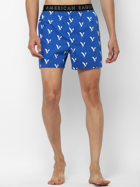 

AMERICAN EAGLE OUTFITTERS Men Blue & White Printed Boxers