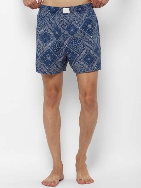 

AMERICAN EAGLE OUTFITTERS Men Blue & White Printed Boxers WES0231192410