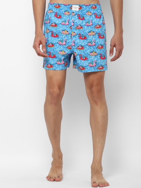 

AMERICAN EAGLE OUTFITTERS Men Blue & Pink Printed Boxers - WES0231156400