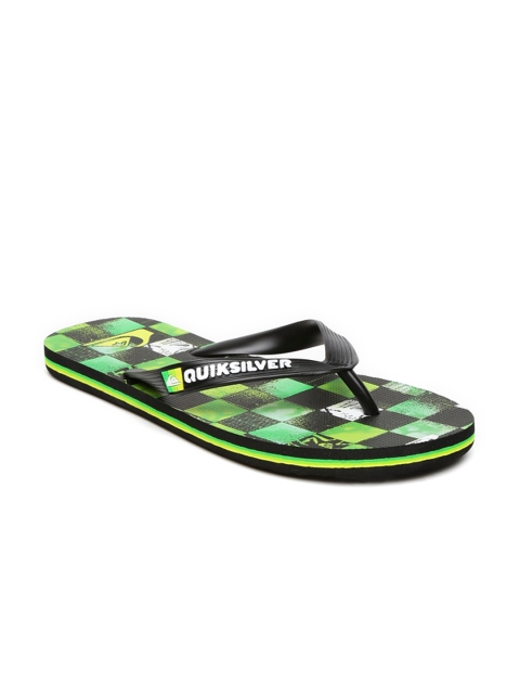 

Quiksilver Men Black & Green Printed Molokai Chakala Flip-Flops