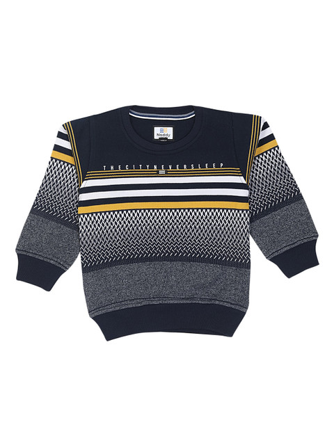 

Noddy Boys Navy Blue Striped Sweatshirt