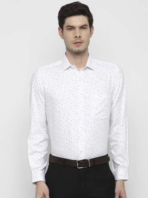 

Turtle Men White Opaque Printed Formal Shirt