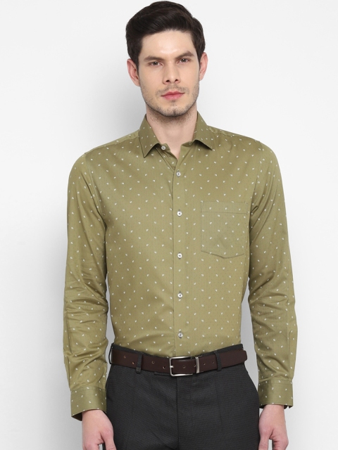 

Turtle Men Green Slim Fit Floral Opaque Printed Formal Shirt