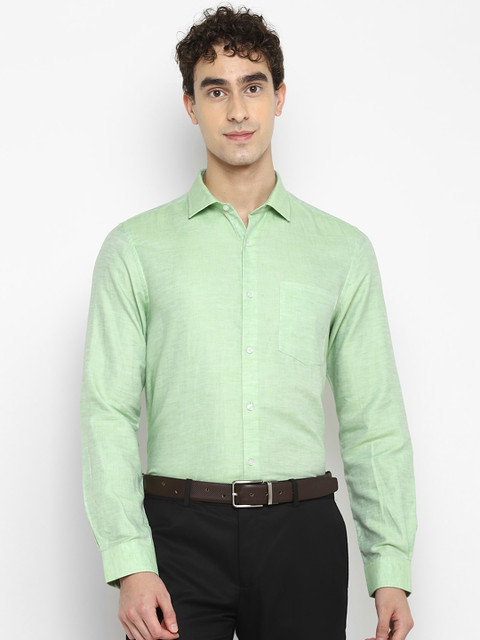 

Turtle Men Green Slim Fit Opaque Formal Shirt