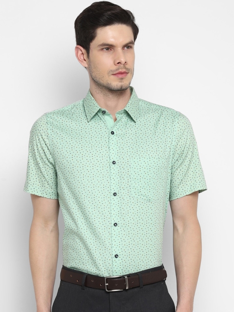 

Turtle Men Green Ditsy Printed Formal Shirt