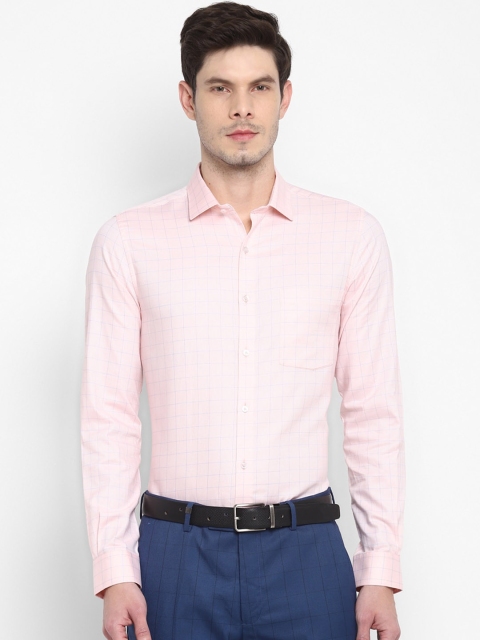 

Turtle Men Pink Slim Fit Opaque Checked Formal Shirt