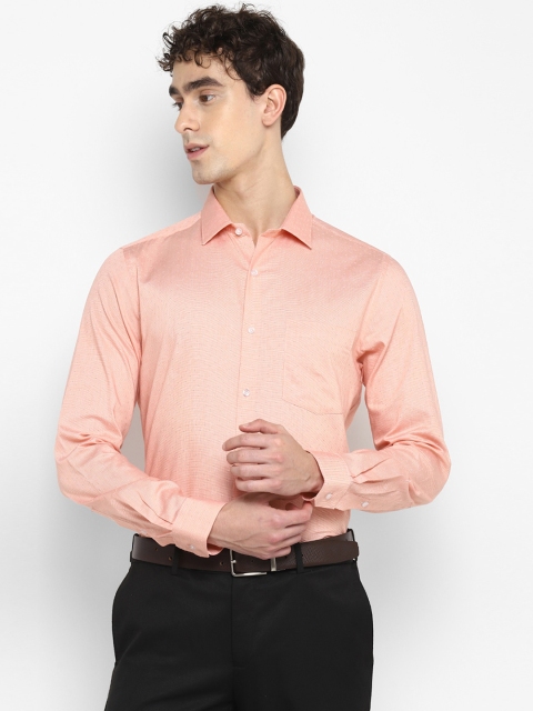 

Turtle Men Orange Slim Fit Opaque Formal Shirt