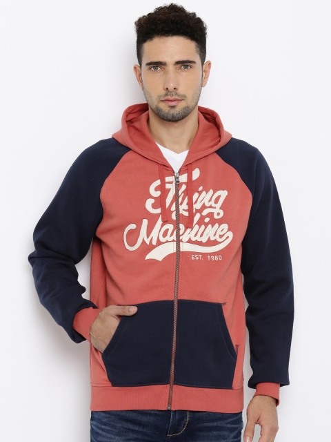 

Flying Machine Men Red Printed Pullover Sweatshirt