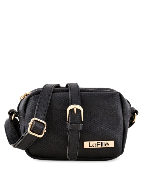 

LaFille Black PU Structured Sling Bag