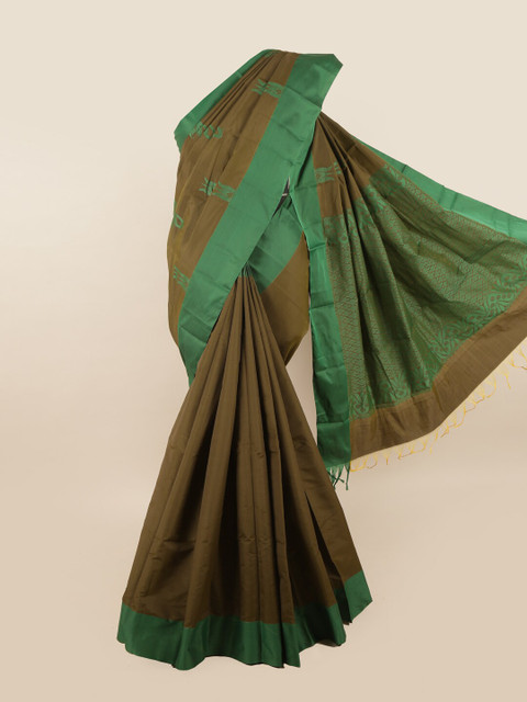 

Pothys Green Floral Silk Cotton Saree