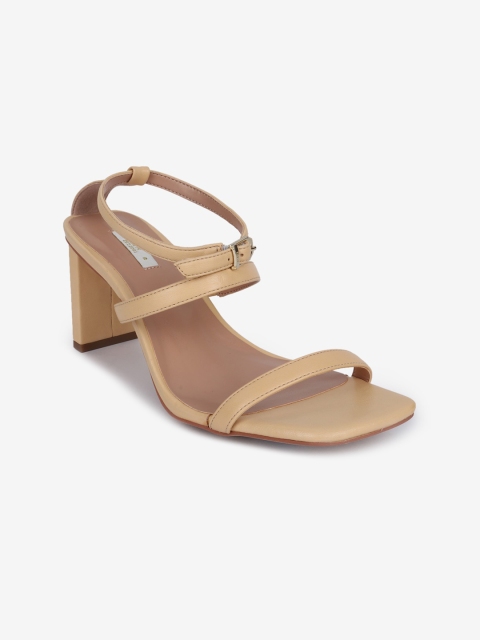 

LYN Beige PU Block Sandals