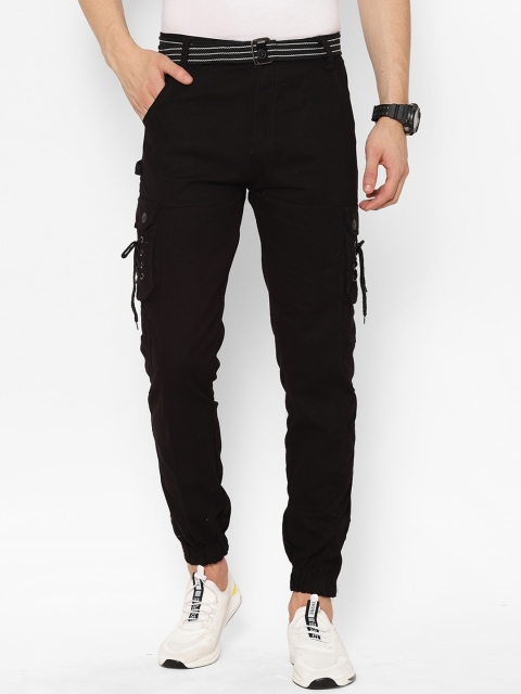 

cape canary Men Black Slim Fit Cargos Trousers