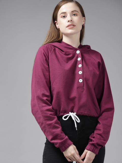 

The Dry State Women Purple Hooded Sweatshirt