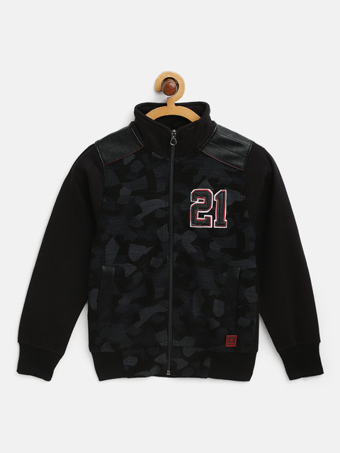 

Little Marco Boys Black & Charcoal Grey Printed Sweatshirt