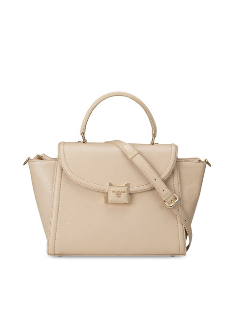 

Da Milano Beige Leather Structured Handheld Bag