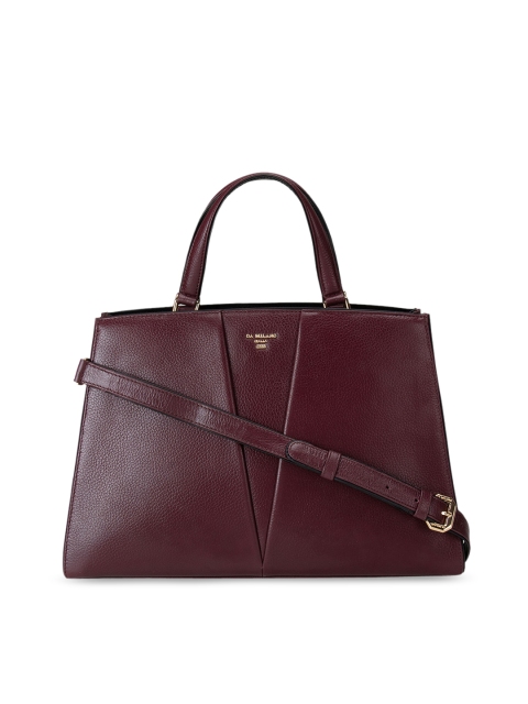 

Da Milano Burgundy Structured Handheld Bag