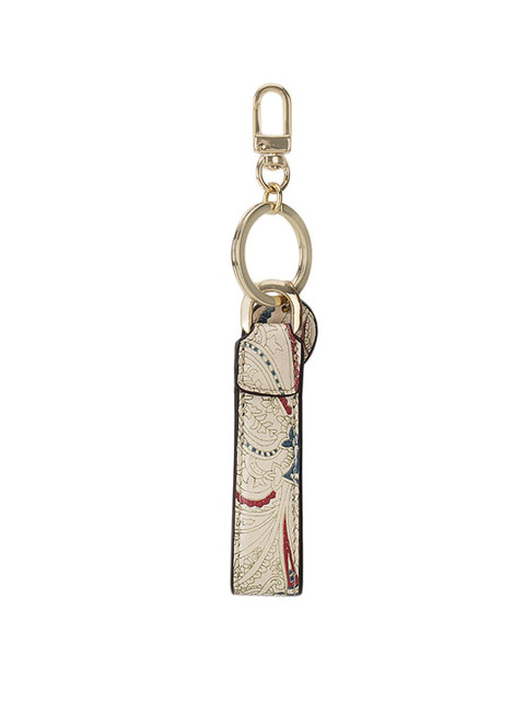 

Da Milano Beige & Red Printed Key Chain