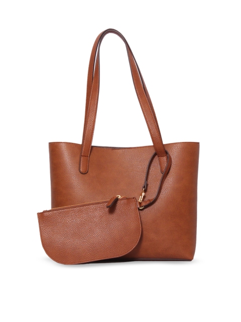 

Juntos Tan Textured PU Shopper Tote Bag