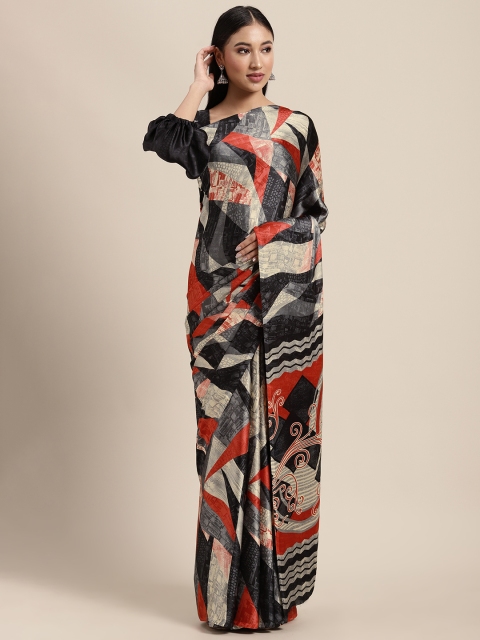 

Tikhi Imli Multicoloured Abstarct Printed Saree, Multi
