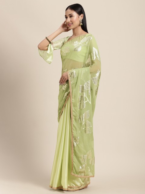 

Tikhi Imli Green Half and Half Saree