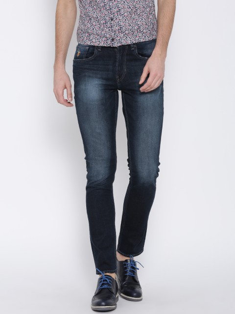 

U.S. Polo Assn. Denim Co. Men Blue Tapered Fit Mid Rise Clean Look Jeans