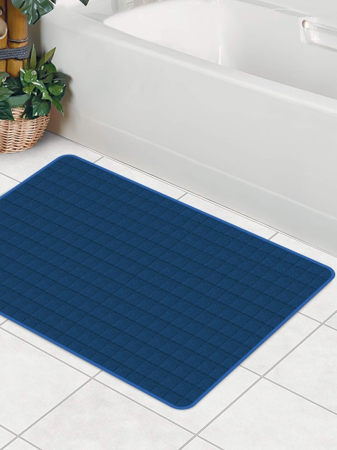 

swiss republic Navy Blue Textured Bath Mat