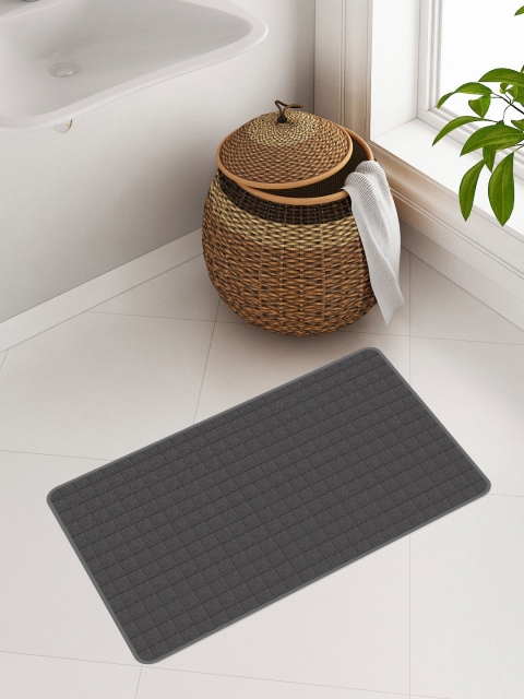 

swiss republic Grey Solid Bath Rug